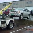 Removing vehicle from concrete wall